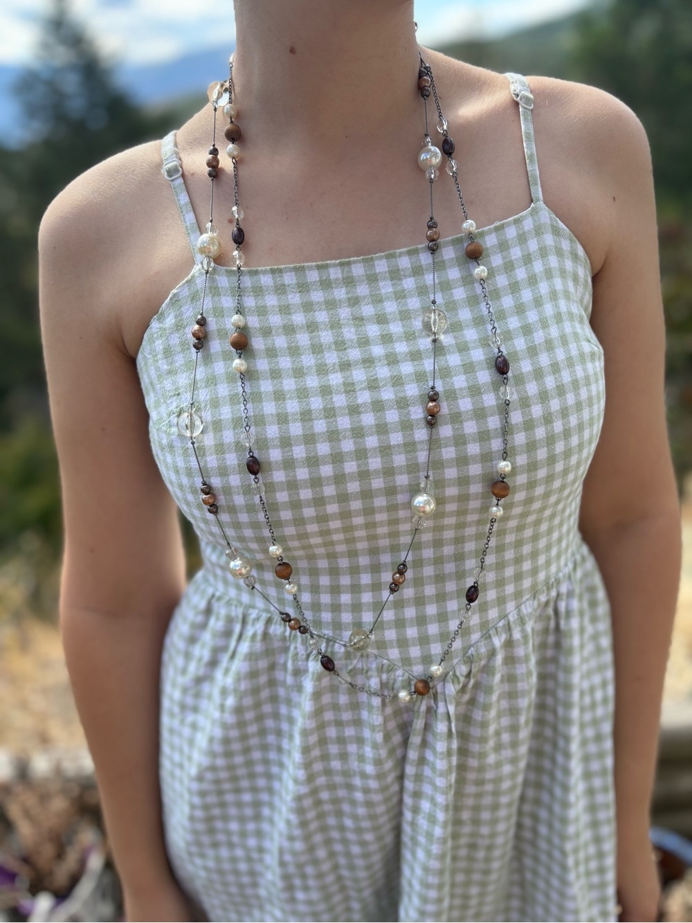 Muilt Long Strand Traditional Necklace From The 90s